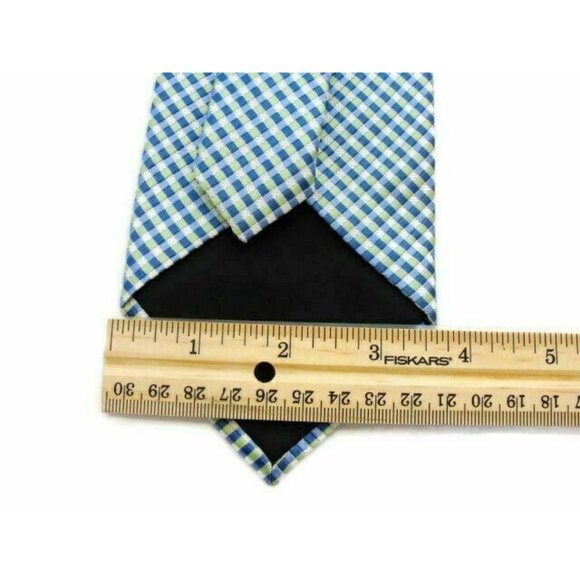Michael Kors Men's Tie NWOT Silk Designer Dress Suit Necktie Blue Green White - Picture 9 of 9